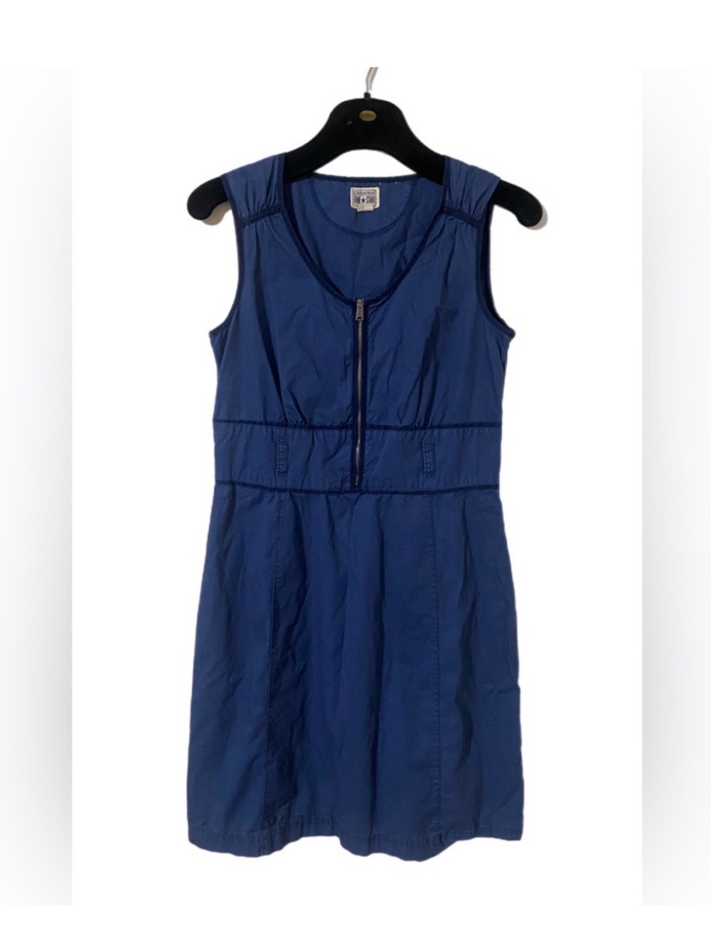 Converse Blue Zip-Front Sleeveless Mini Dress with belt - Picture 4 of 5